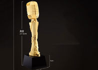طراحی میکروفون جایزه جوایز سفارشی مواد رزین ساخته شده برای فعالیت های موسیقی