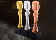 طراحی میکروفون جایزه جوایز سفارشی مواد رزین ساخته شده برای فعالیت های موسیقی